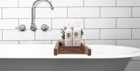 Bathroom Renovation White Bath & Silver Tap Bath Geelong Builder Trenic Constructions