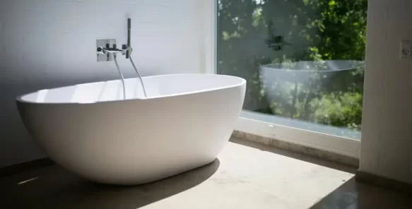 Bathroom Renovation White Modern Bath Geelong Builder Trenic Constructions