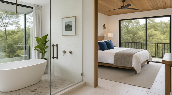 Bathroom Renovation Open Plan Trenic Constructions