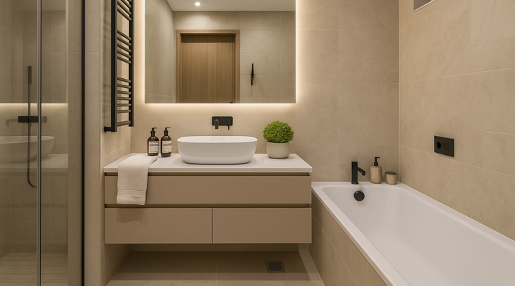 Bathroom Renovation Minimalist Trenic Constructions 