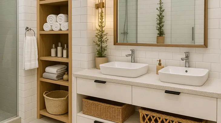 Bathroom Remodel with Additional Storage Trenic Constructions