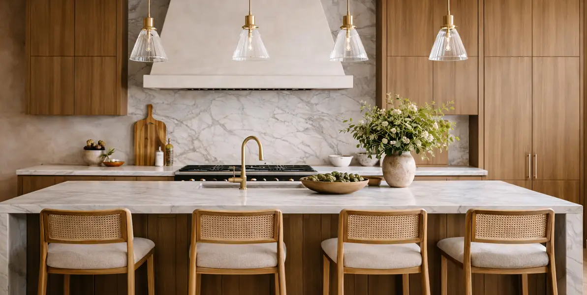 Nature-Inspired Materials Return in a Big Way Kitchen Trenic Constructions 