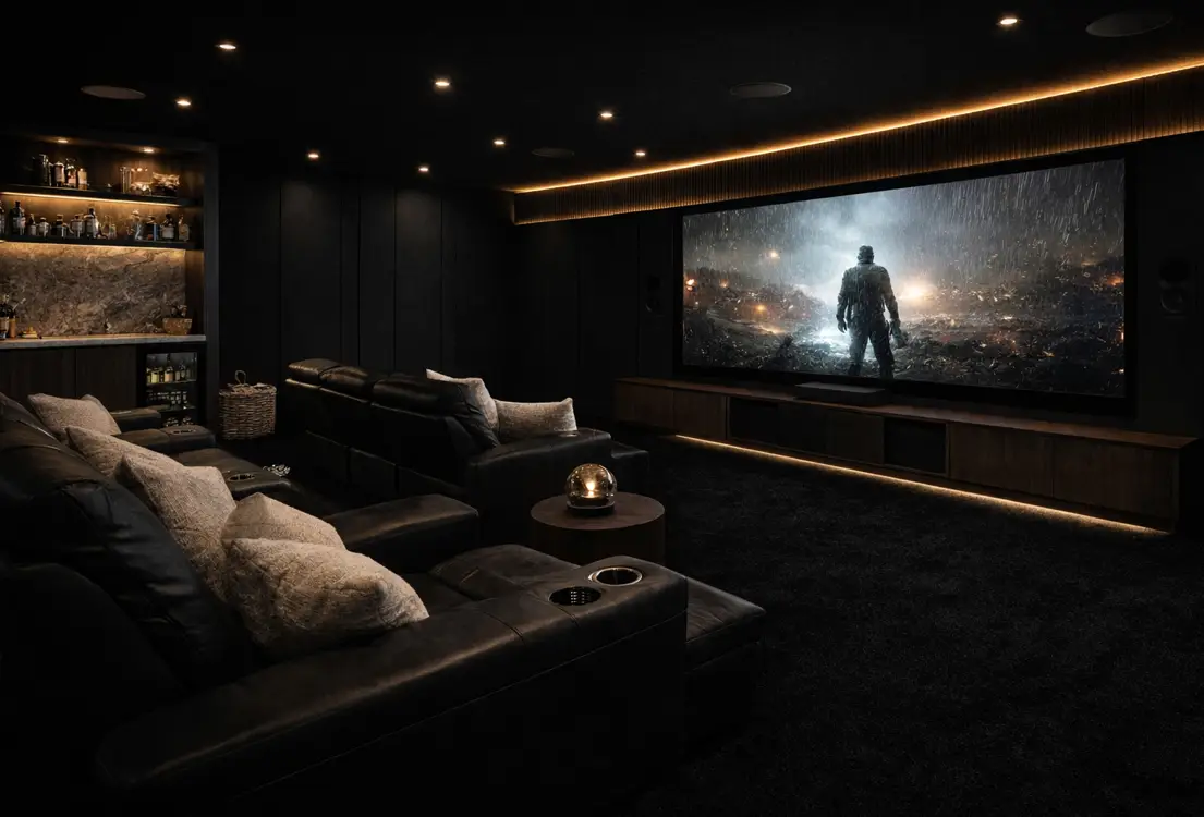 Custom Home Build in Geelong Home Theatre Trenic Constructions